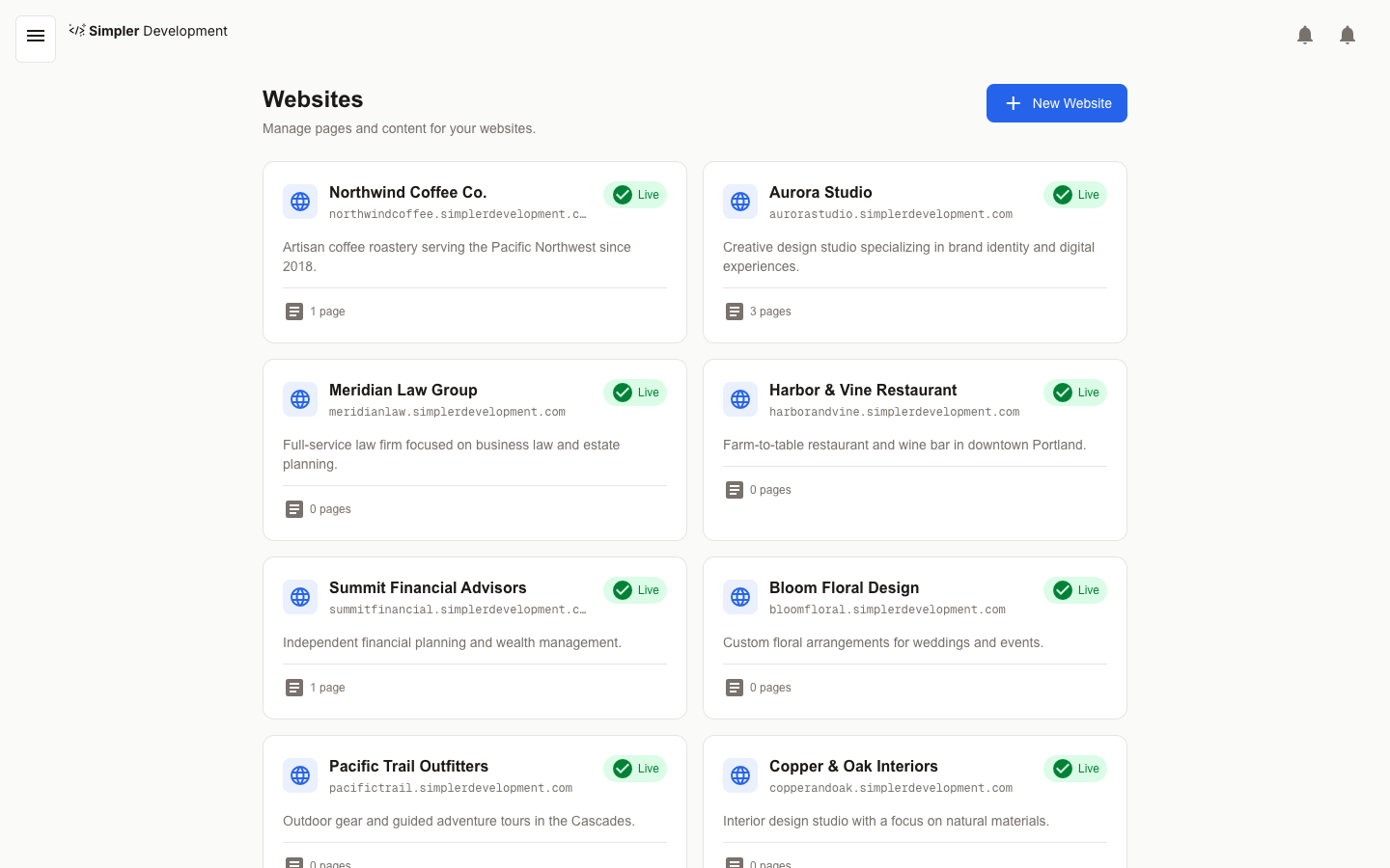 Drag-and-Drop Website Builder — Websites